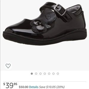 Stride Rite Black Patent Mary Jane Shoes. Size 5.5W.
